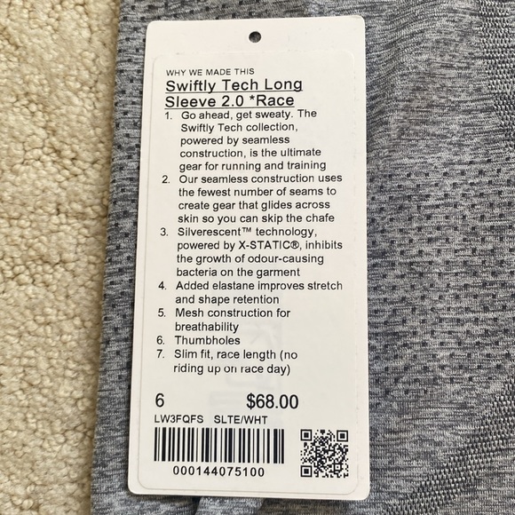 Lululemon Swiftly Tech Long Sleeve 2.0 *Race Length - Picture 2 of 6